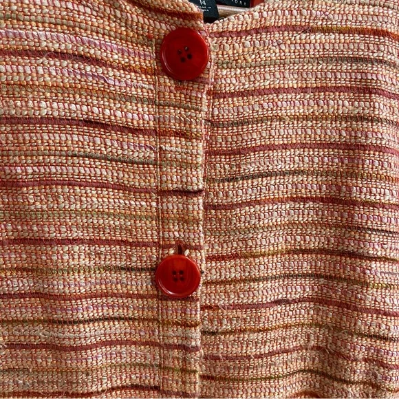 LAFAYETTE 148 Orange Tweed Blazer Size 14 - Picture 7 of 15